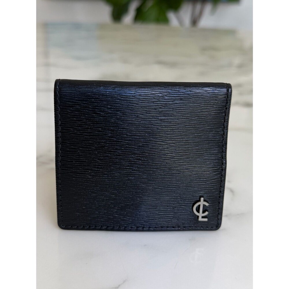 Coach Luggage Vintage Origami Square Pop Coin Case Black Leather Unisex 90s Y2K